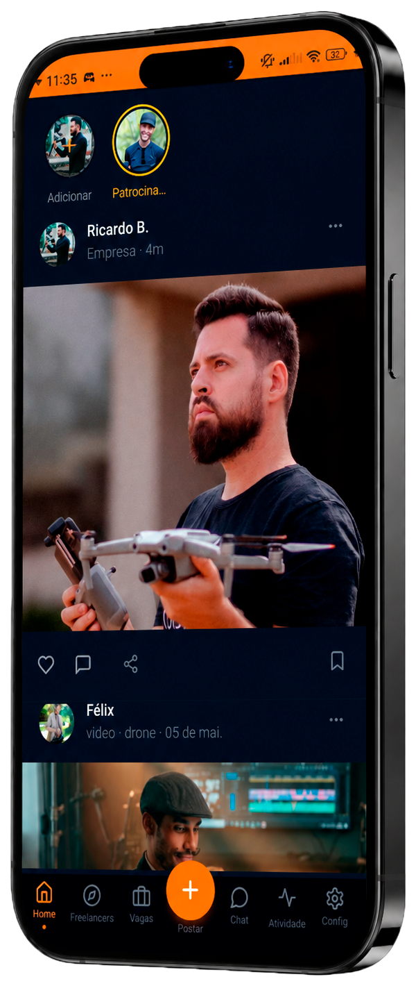 Mockup mobile do Vincelo
